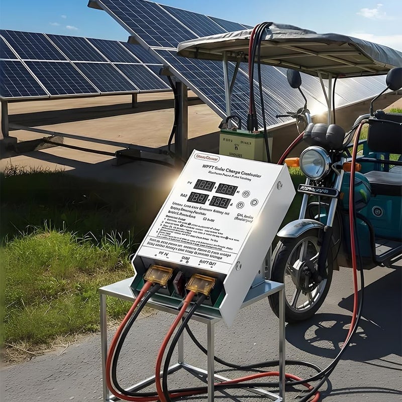 UEIUA Heargrow 400W Boost MPPT Solar Charge Controller, 12A Regulator for 12V-72V LiFePO4/Lead-Acid Batteries, Specialized for Golf Cart & Electric Vehicles, High Efficiency Step-Up Charging - Image 3